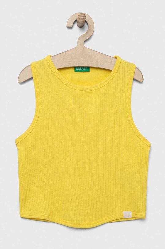 Παιδικό βαμβακερό Top United Colors of Benetton βαμβάκι κίτρινο 3ZZUCH011.G.SEASONAL