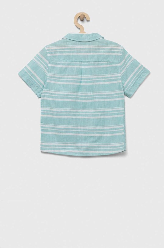 Детская хлопковая рубашка United Colors of Benetton 5JKCCQ01J.G.SEASONAL бирюзовый SS23