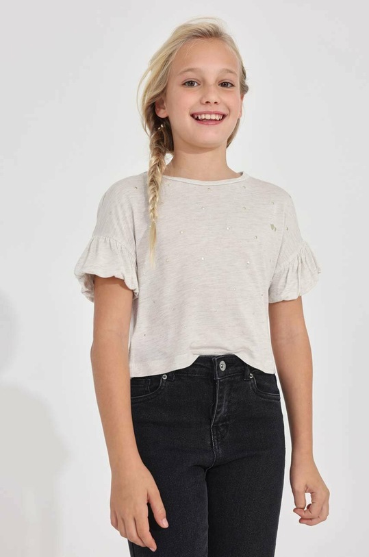 Mayoral t-shirt dziecięcy 6045.8C.JUNIOR beżowy SS23