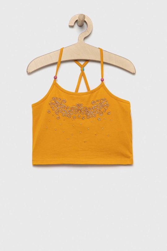 Βαμβακερό Top Sisley απλικέ πορτοκαλί 3096XH00C.G.SEASONAL