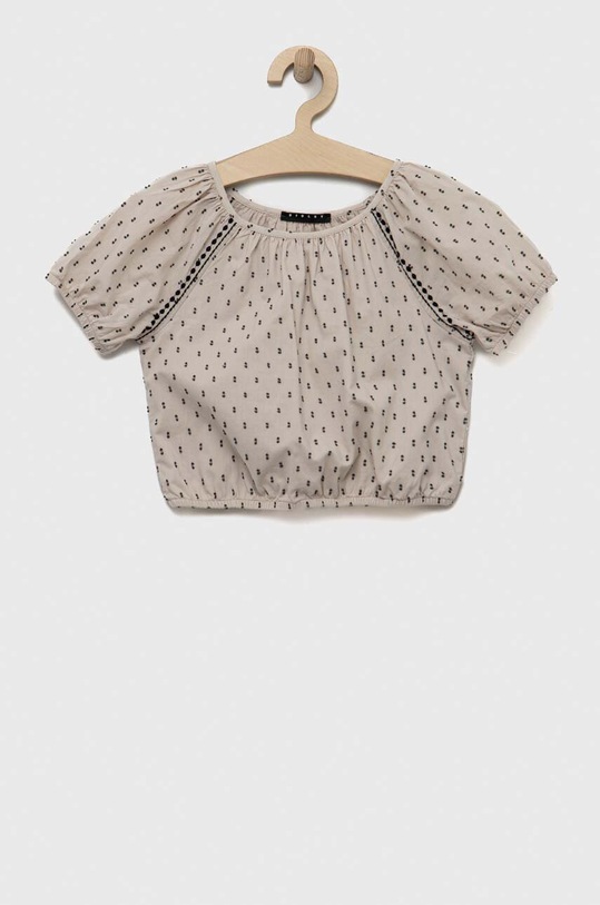 Sisley bluza de bumbac pentru copii cu modele bej 5HEPYQ00F.G.SEASONAL
