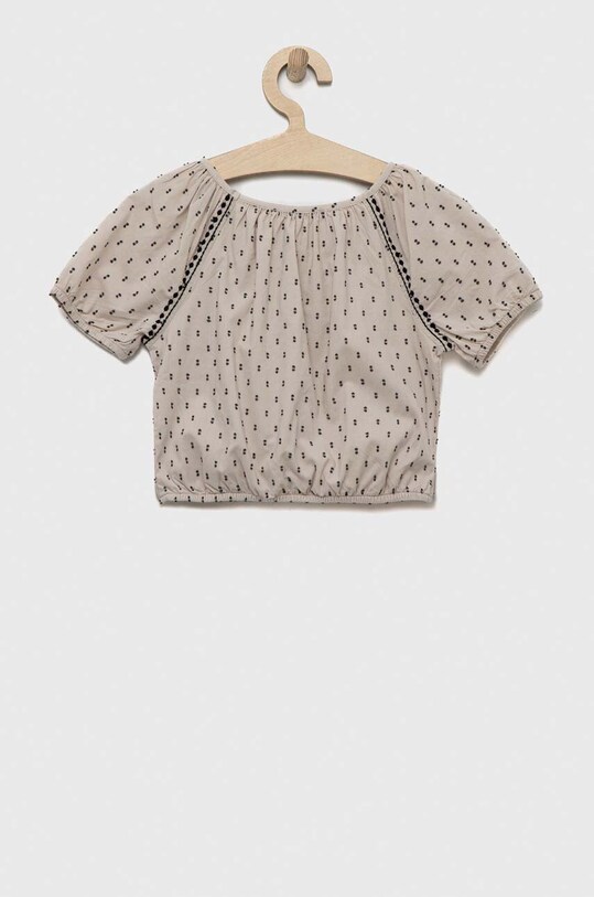 Sisley bluzka bawełniana dziecięca 5HEPYQ00F.G.SEASONAL beżowy SS23