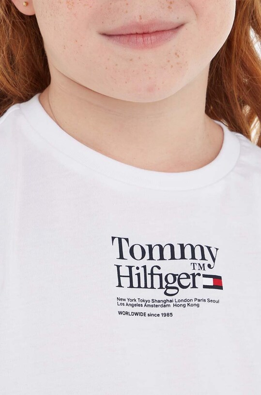 Tommy Hilfiger t-shirt bawełniany dziecięcy KG0KG07256.PPYX biały