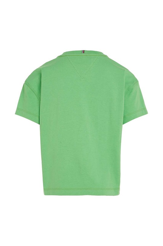 Fete Tommy Hilfiger tricou de bumbac pentru copii KG0KG07256.PPYX verde