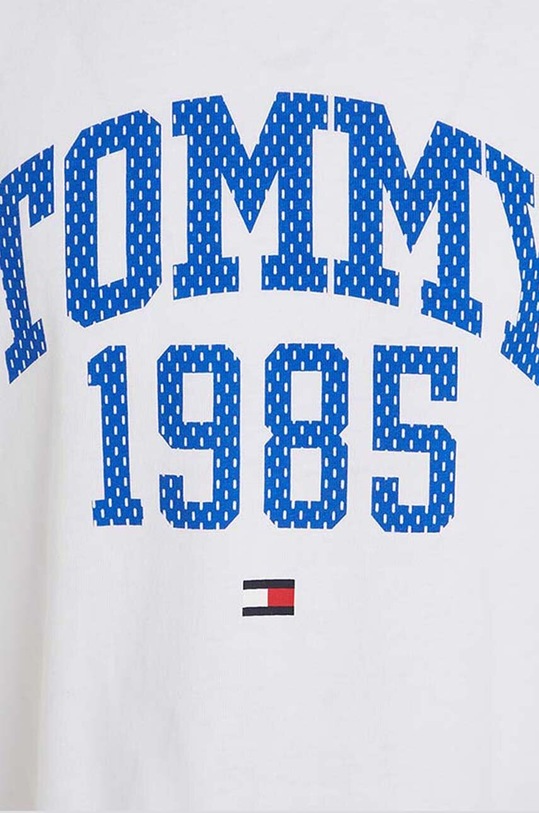 Παιδικό βαμβακερό μπλουζάκι Tommy Hilfiger λευκό KG0KG07257.PPYX