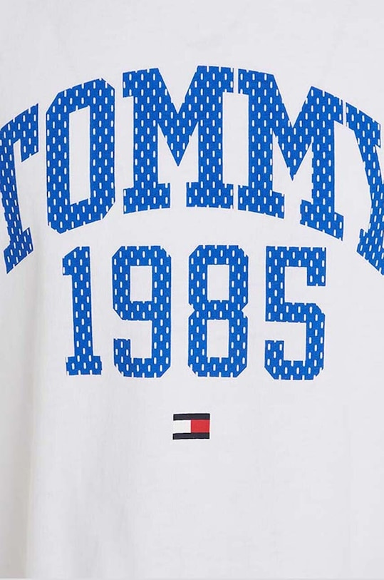 Παιδικό βαμβακερό μπλουζάκι Tommy Hilfiger λευκό KG0KG07257.PPYX