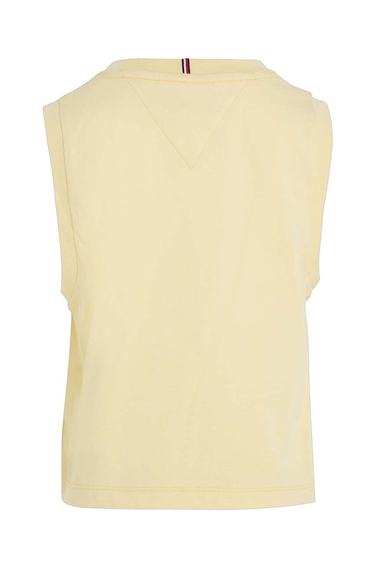 Dziewczynka Tommy Hilfiger top bawełniany dziecięcy KG0KG07262.PPYX żółty