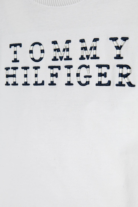 Dziewczynka Tommy Hilfiger t-shirt bawełniany dziecięcy KG0KG07269.PPYX biały