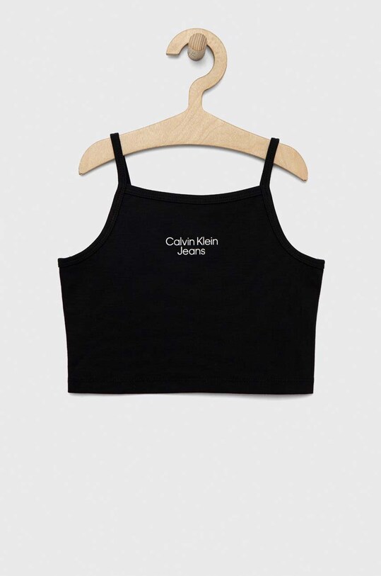 Otroški top Calvin Klein Jeans Z elastanom črna IG0IG01467.PPYX