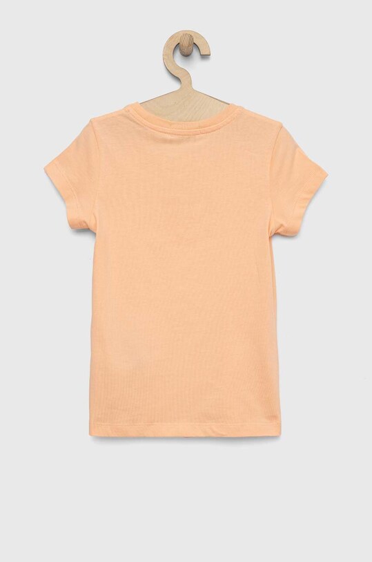 Deklice Otroška bombažna kratka majica Calvin Klein Jeans IG0IG01940.PPYX oranžna
