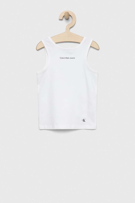 Calvin Klein Jeans top dziecięcy z elastanem biały IG0IG01941.PPYX