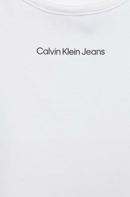 Dziewczynka Calvin Klein Jeans top dziecięcy IG0IG01941.PPYX biały
