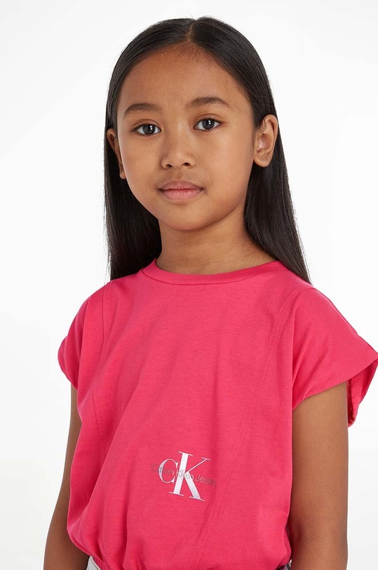 Calvin Klein Jeans t-shirt bawełniany dziecięcy IG0IG02009.PPYX różowy