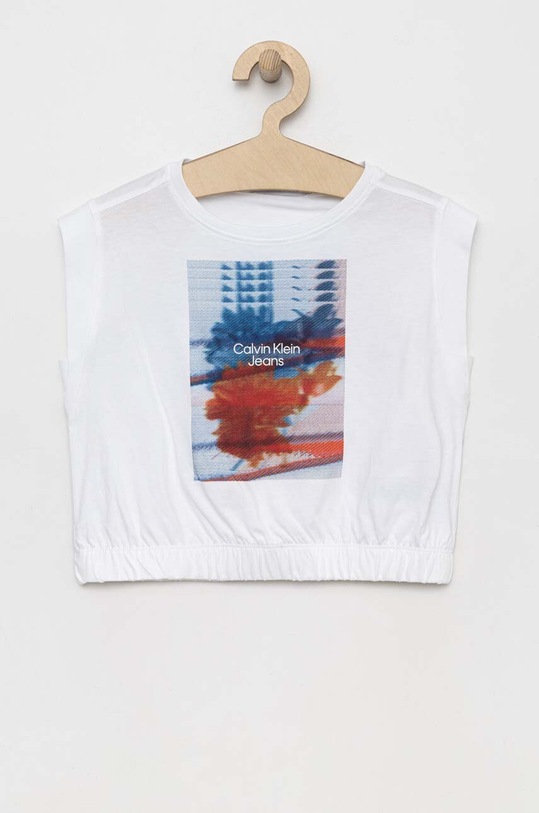 Calvin Klein Jeans t-shirt bawełniany dziecięcy IG0IG02020.PPYX biały SS23