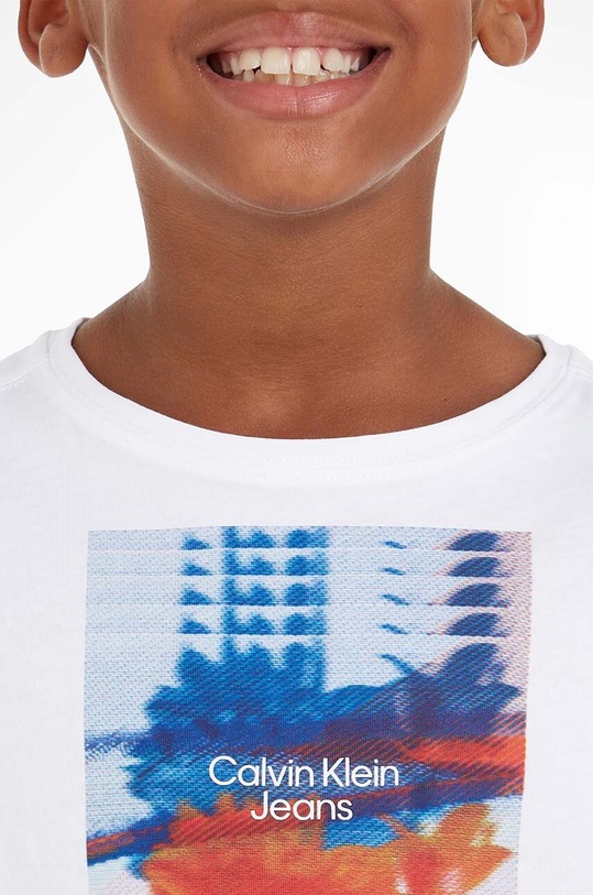 Calvin Klein Jeans t-shirt bawełniany dziecięcy IG0IG02020.PPYX biały
