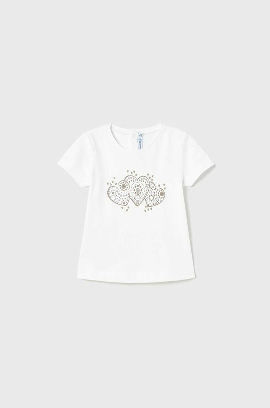 Mayoral t-shirt niemowlęcy z elastanem biały 105.4F.BABY