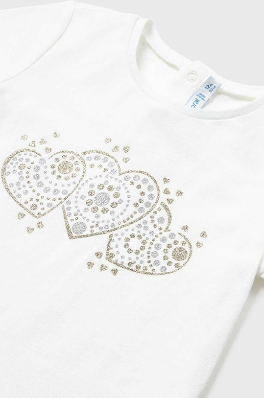 Dziewczynka Mayoral t-shirt niemowlęcy 105.4F.BABY biały