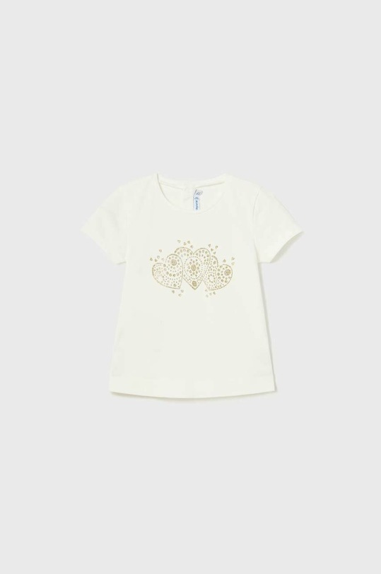 Mayoral t-shirt niemowlęcy z elastanem beżowy 105.4F.BABY