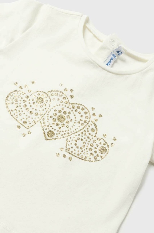 Dziewczynka Mayoral t-shirt niemowlęcy 105.4F.BABY beżowy