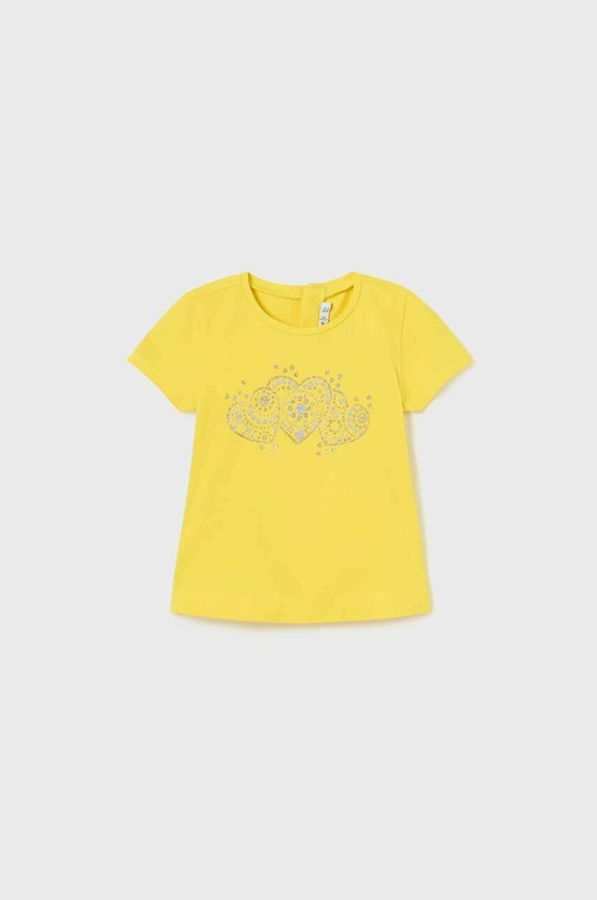 Mayoral t-shirt niemowlęcy z elastanem żółty 105.4F.BABY