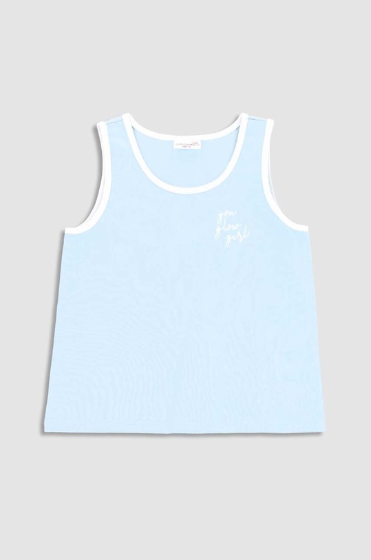 Dětský bavlněný top Coccodrillo WC3143301EVG modrá SS23