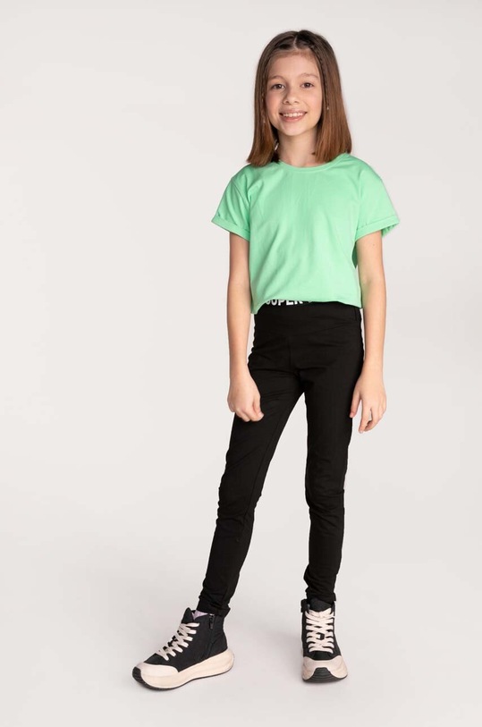 Coccodrillo t-shirt dziecięcy z elastanem zielony WC3143201BAG