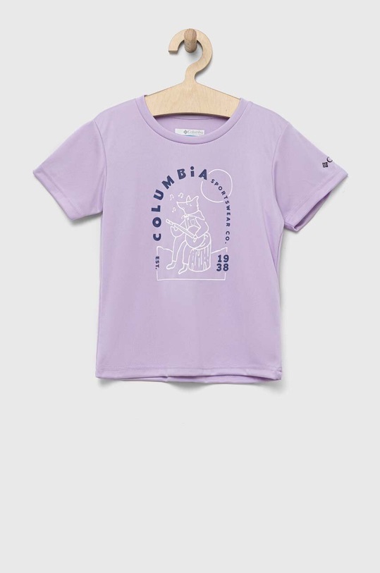 Columbia t-shirt dziecięcy Mirror Creek Short Sleeve Graphic Shirt pozostałe fioletowy 1989701.PPYX