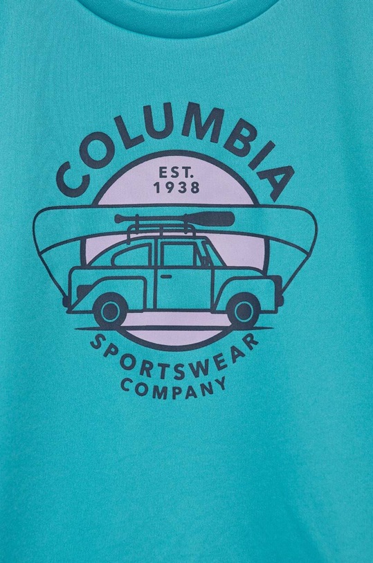 Djevojčice Dječja majica kratkih rukava Columbia Mirror Creek Short Sleeve Graphic Shirt 1989701.PPYX tirkizna
