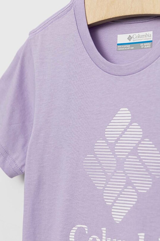 Lány Columbia gyerek pamut póló Mission Lake Short Sleeve Graphic Shirt 1989791.PPYX lila