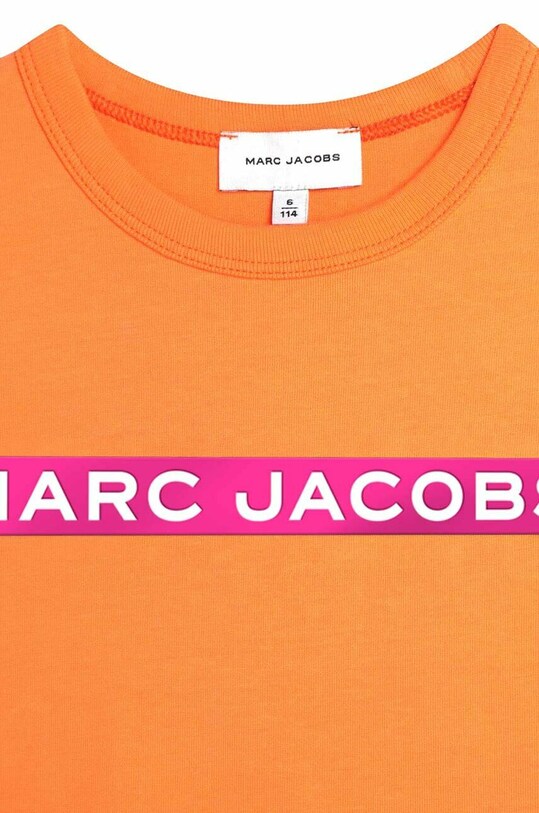 Dziewczynka Marc Jacobs t-shirt bawełniany dziecięcy W15651.114.150 pomarańczowy