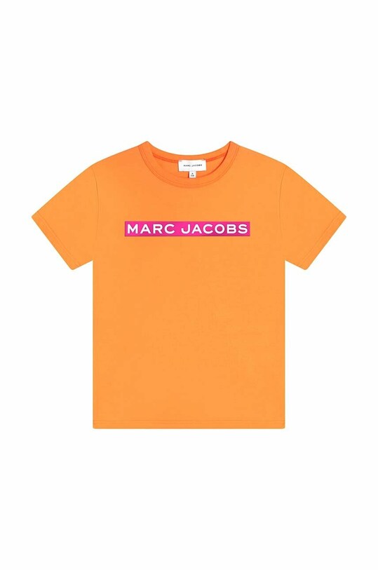 Marc Jacobs t-shirt bawełniany dziecięcy nadruk pomarańczowy W15651.156
