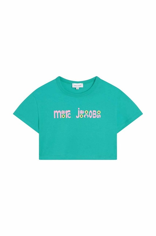 Детска памучна тениска Marc Jacobs W15655.156 зелен SS23