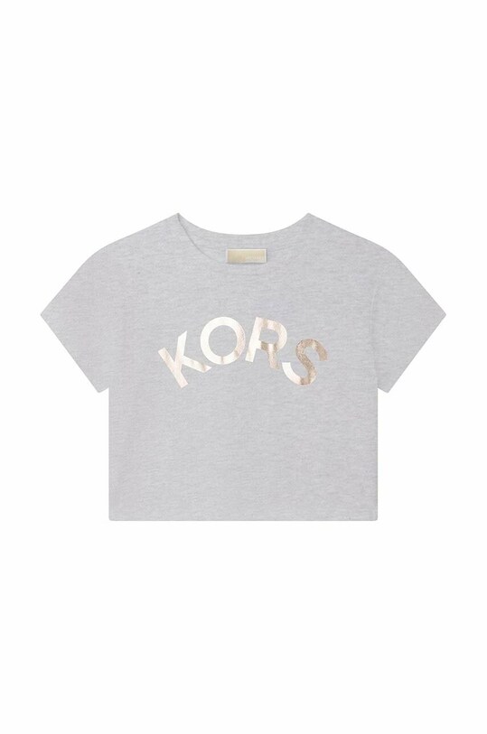 Dětské bavlněné tričko Michael Kors kulatý šedá R15163.102.108