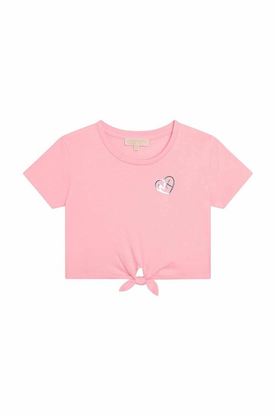 Michael Kors t-shirt dziecięcy z elastanem różowy R15167.114.150
