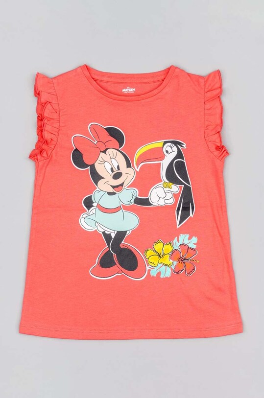 Pamučni dječji top zippy x Disney print narančasta ZKGAP0303.23030