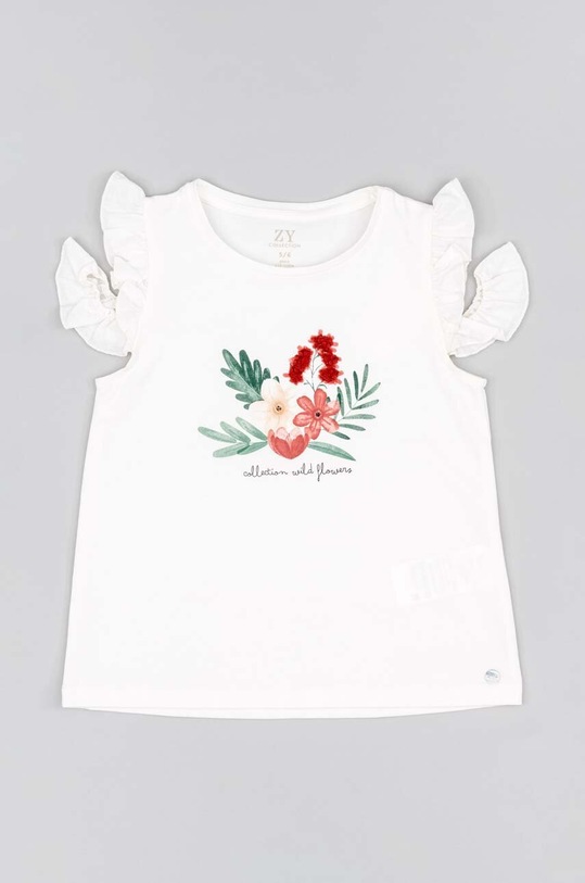 zippy t-shirt dziecięcy z elastanem biały ZKGAP0303.23019