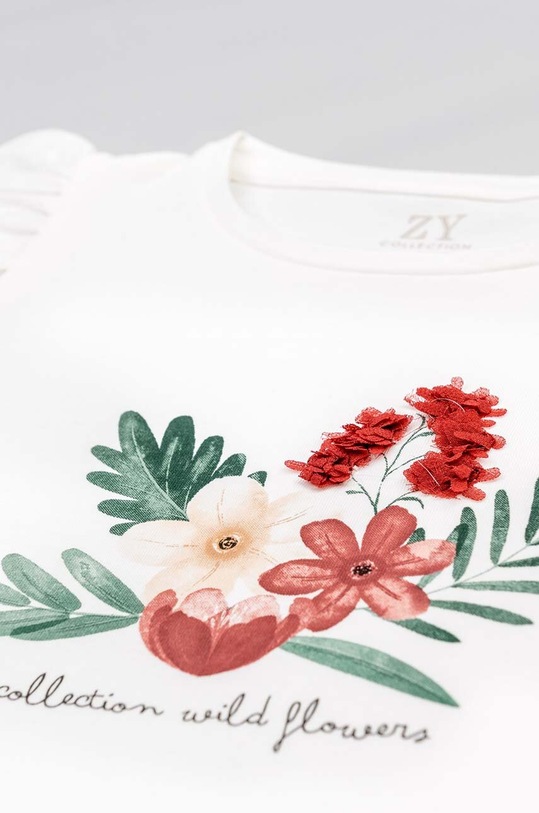 Dziewczynka zippy t-shirt dziecięcy ZKGAP0303.23019 biały