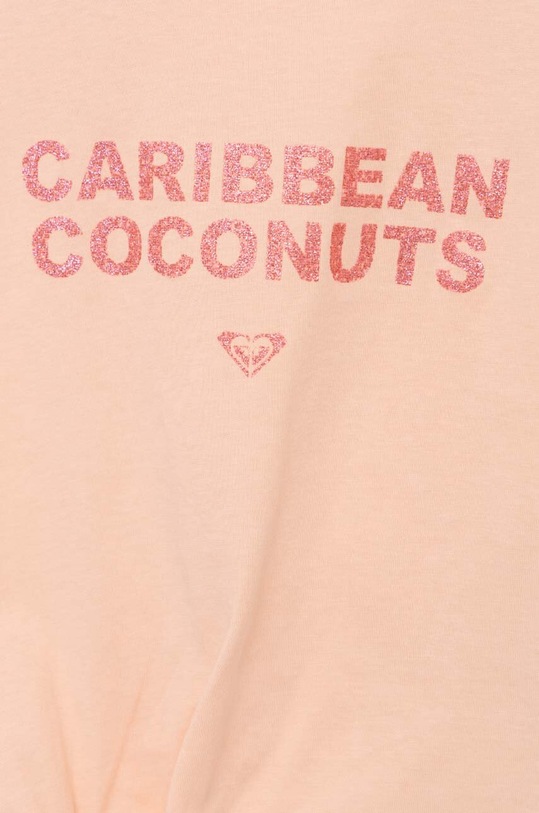 Dziewczynka Roxy t-shirt bawełniany dziecięcy ERGZT03969 pomarańczowy