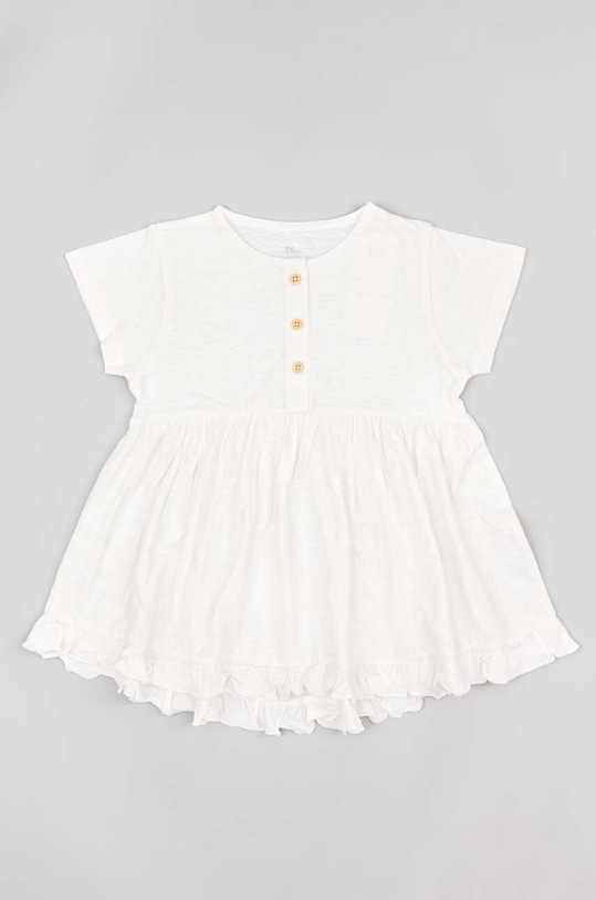 zippy t-shirt bawełniany dziecięcy bawełna biały ZKGAP0303.23001