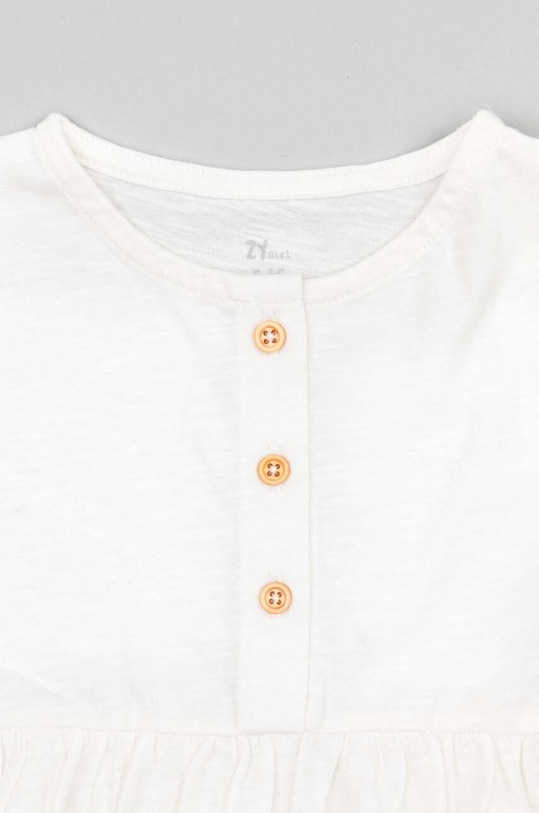 Dziewczynka zippy t-shirt bawełniany dziecięcy ZKGAP0303.23001 biały