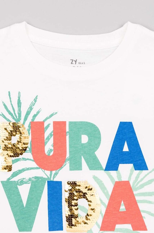 Детска памучна тениска zippy бял ZKGAP0303.23023