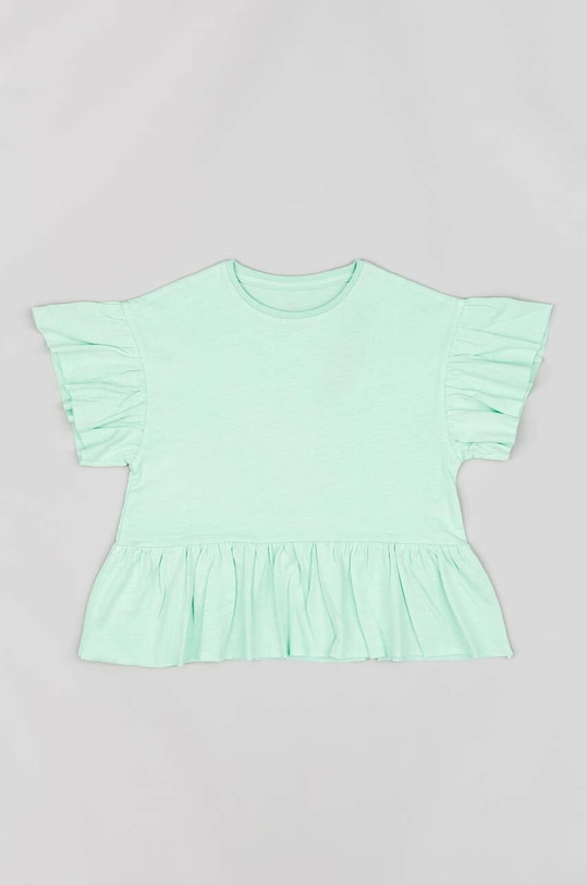 zippy t-shirt bawełniany dziecięcy bawełna zielony ZKGAP0303.23025