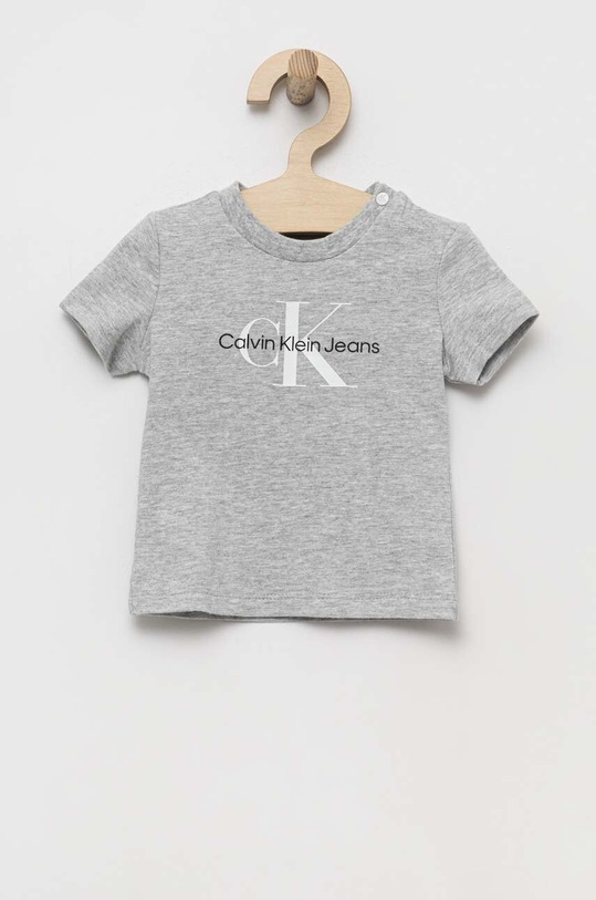 Calvin Klein Jeans t-shirt dziecięcy z elastanem szary IN0IN00001.PPYX