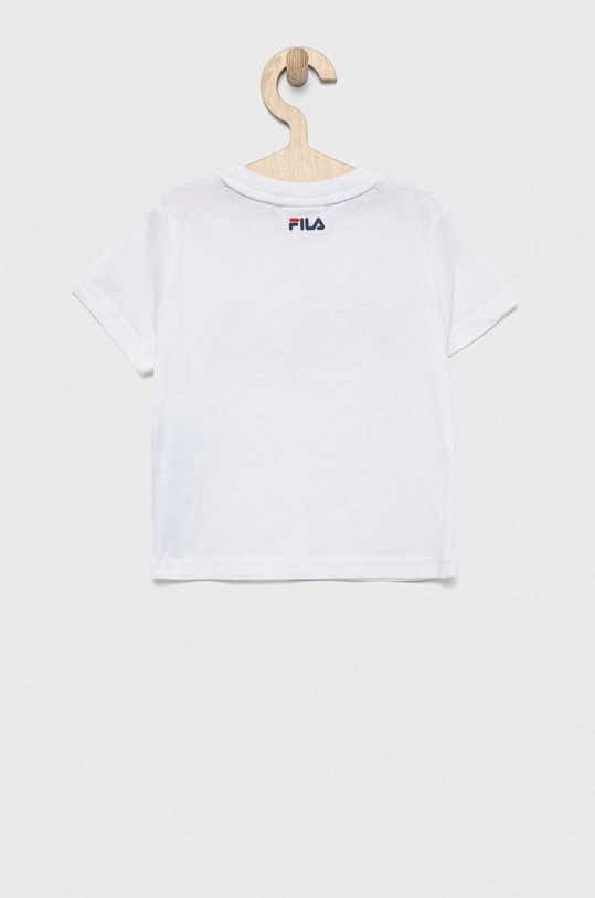 Otroška bombažna kratka majica Fila FAK0123 bela SS25