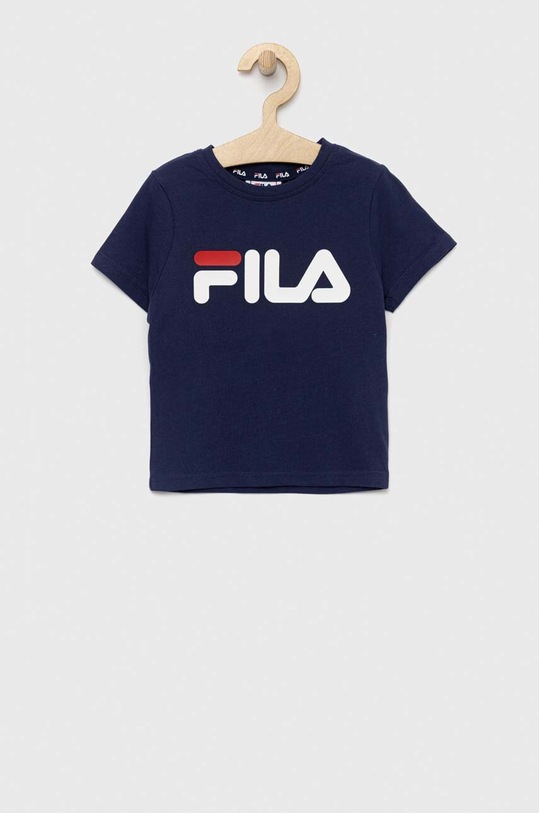 Fila t-shirt bawełniany dziecięcy nadruk granatowy FAK0123