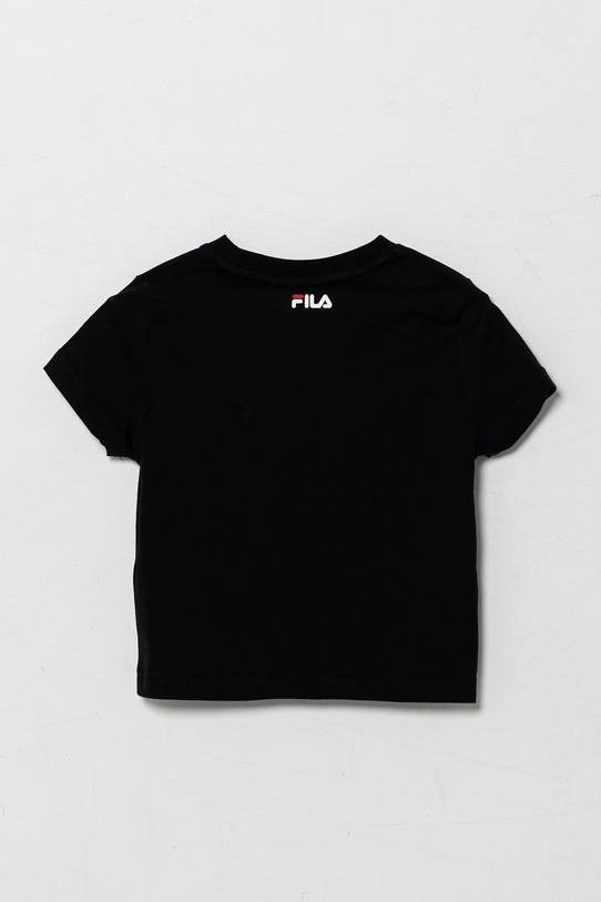 Fila t-shirt bawełniany dziecięcy FAK0123 czarny SS25