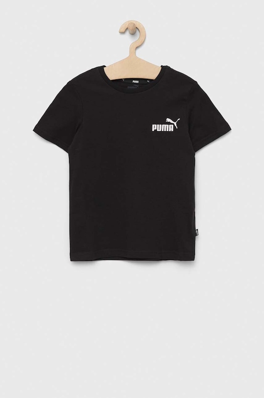 Detské bavlnené tričko Puma ESS Small Logo Tee B 58696101.PPYX čierna SS23