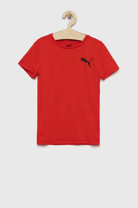 Puma t-shirt dziecięcy ACTIVE Small Logo Tee B pozostałe czerwony 58698011.PPYX