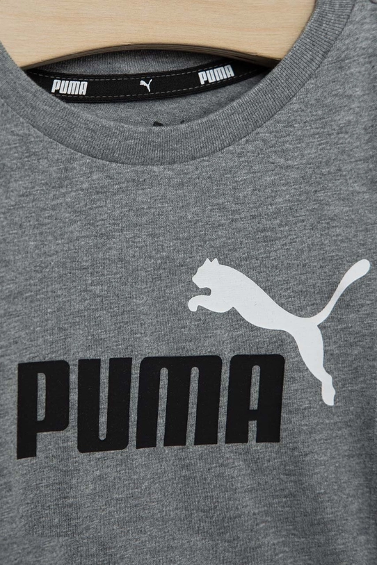 Chłopiec Puma t-shirt bawełniany dziecięcy ESS+ 2 Col Logo Tee B 58698503.PPYX szary