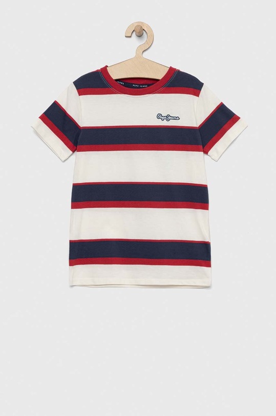 Pepe Jeans t-shirt bawełniany dziecięcy wzorzyste biały PB503508